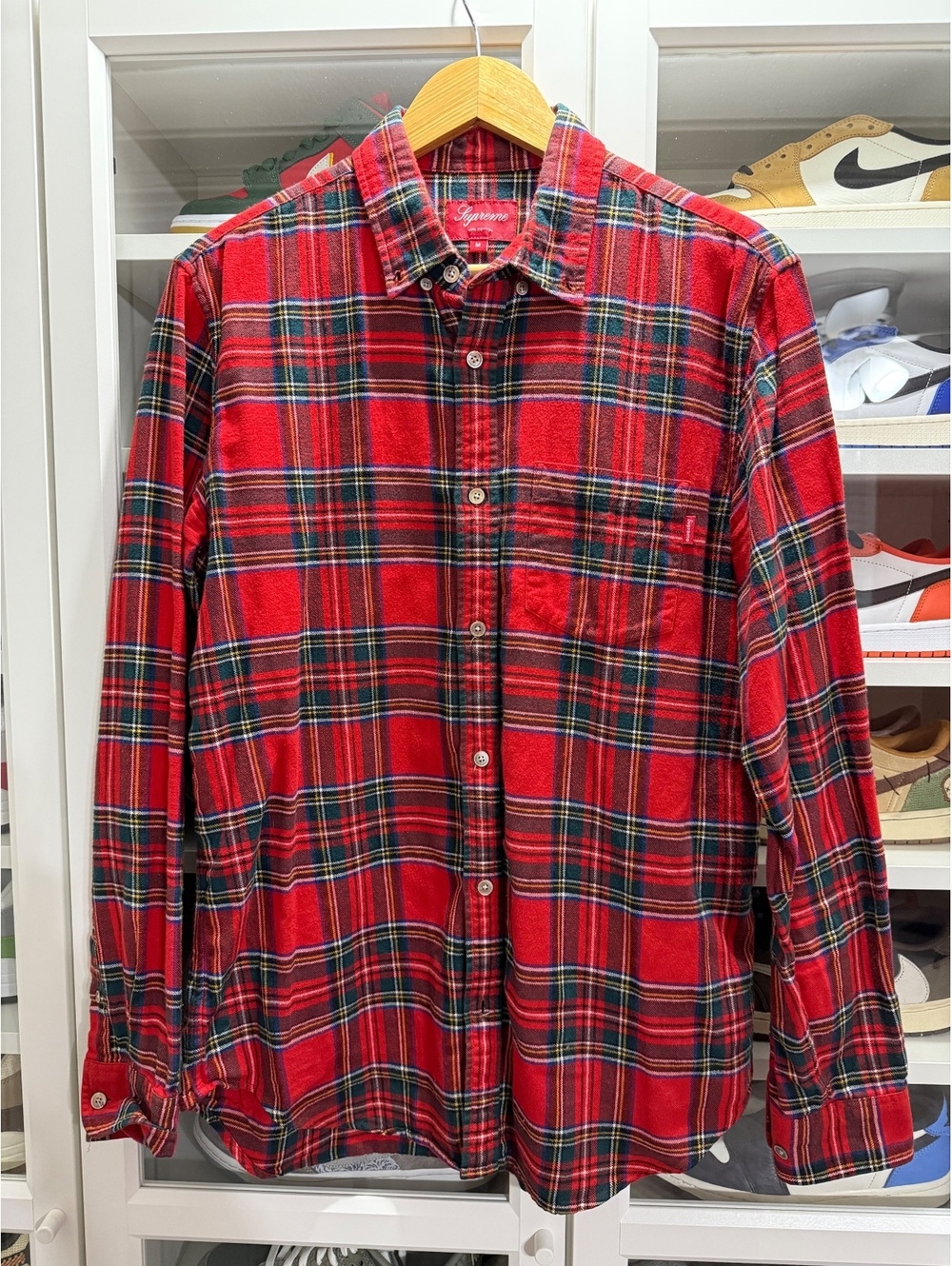Supreme Tartan Flannel Button Up Shirt